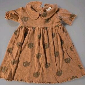 Kate Quinn Organic Cotton Cactus Print Dress‎ Size 6-12 months